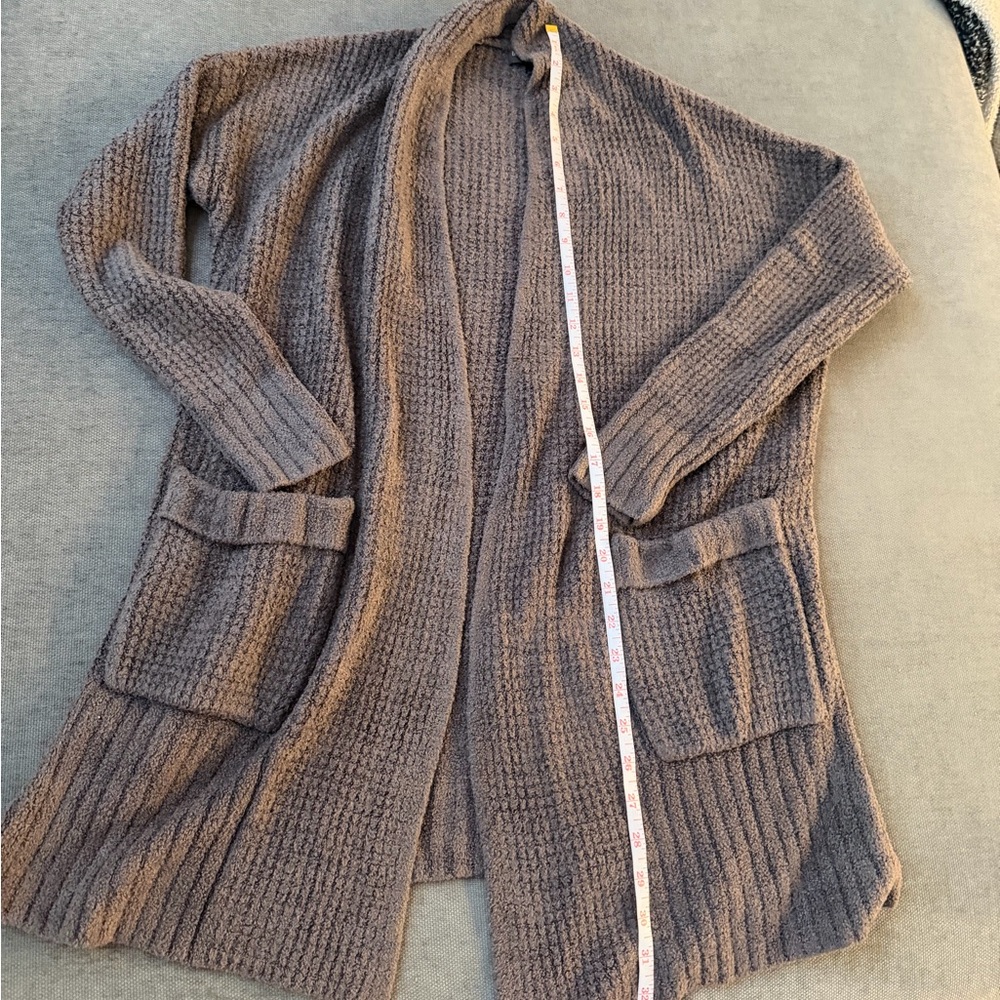 Barefoot Dreams Taupe Cozy Chic Lite Cardigan Sweater